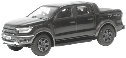 Oxford Diecast 1:76 Ford Ranger Raptor Agate Black Metallic 76FR001 - Roads And Rails