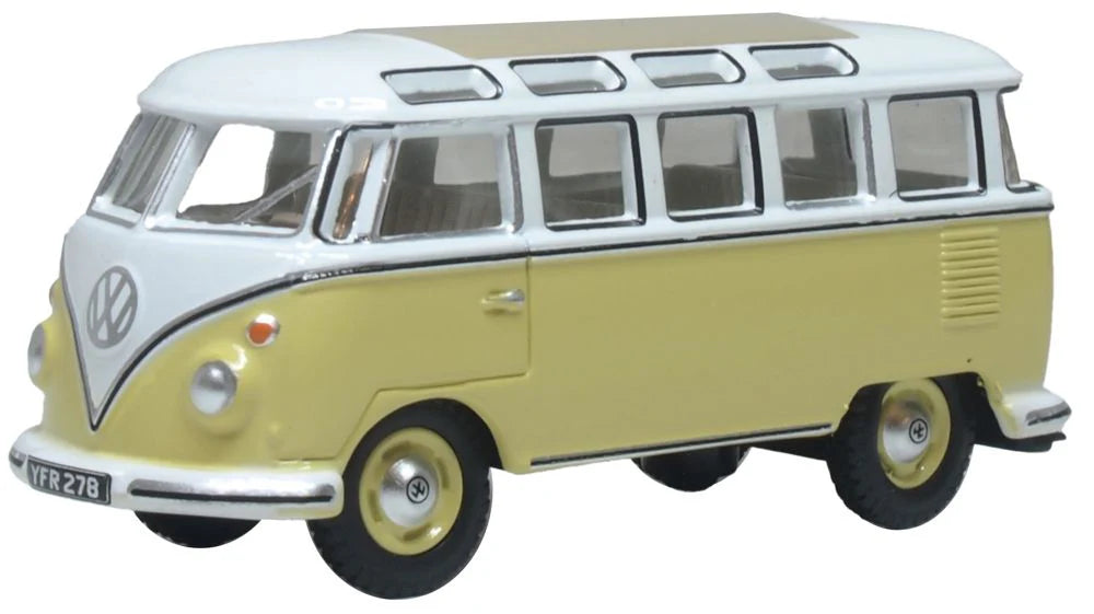 Oxford Diecast 1:76 VW Bus Samba Bus Yellow/White 76VWS014– Roads