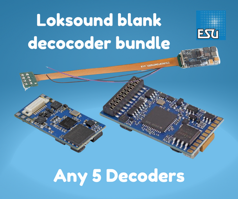 Loksound 5 Blank Decoder Bundle. Any 5 Standard or Micro Size Decoders - Roads And Rails