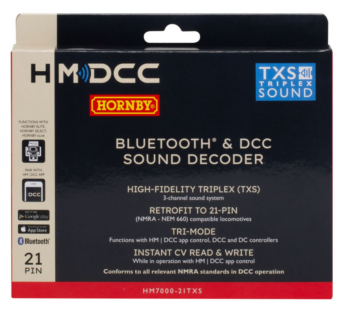 Décodeur HM7000-N18 | Bluetooth et DCC | Hornby HOR7401 | 18 Broches