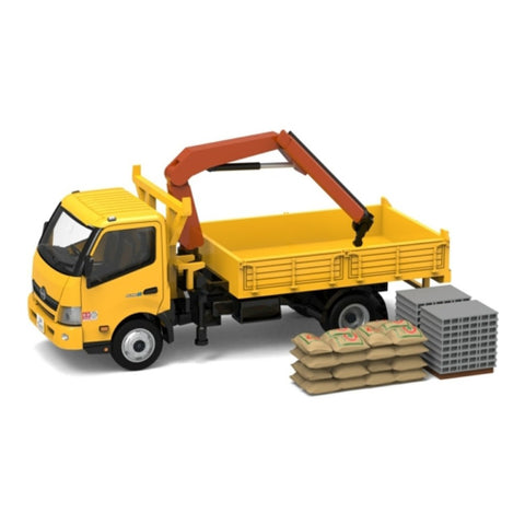 Tiny HK Diecast 1:76 Mitsubishi Fuso Canter Dropside With Grabber And Load 65528 - Roads And Rails