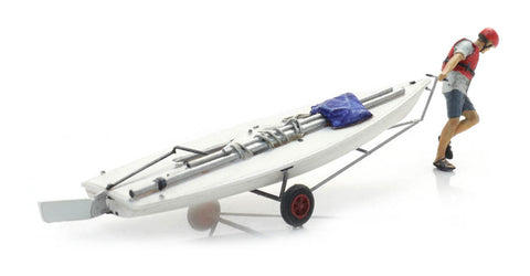ArtiTec 1:87 Man With Boat On Trailer 387.595