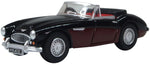 Oxford Diecast 1:76 Austin Healey 3000 Black/Burgundy 76AH3006