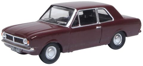 Oxford Diecast 1:76 Ford Cortina Mk1 Black Cherry 76COR2010