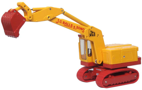 Oxford Diecast 1:76 JCB 7  JC Balls & Sons Excavator 76JCB7002
