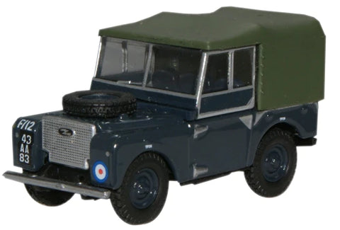 Oxford Diecast 1:76 Land Rover Series I 80" Canvas RAF 76LAN180004 - Roads And Rails