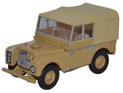Oxford Diecast 1:76 Land Rover Series 1 80" Canvas 34th Light AA Reg, RAF Firdan 76LAN180008 - Roads And Rails