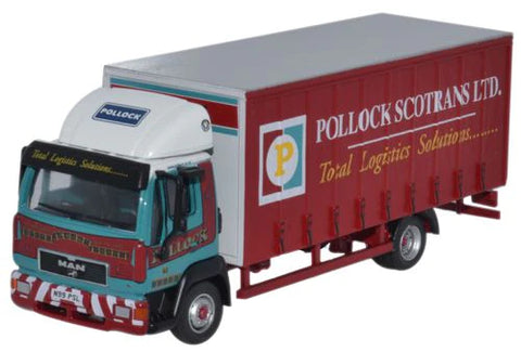 Oxford Diecast 1:76Man L2000 Curtainside Pollock 76MAN001 - Roads And Rails