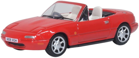 Oxford Diecast 1:76 Mazda MX5 Mk1 Red 76MAZ001 - Roads And Rails