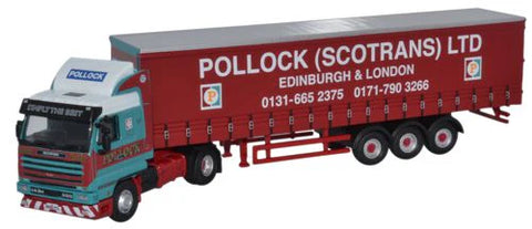 Oxford Diecast 1:76 Scania 143 Curtainside Pollock 76S143001