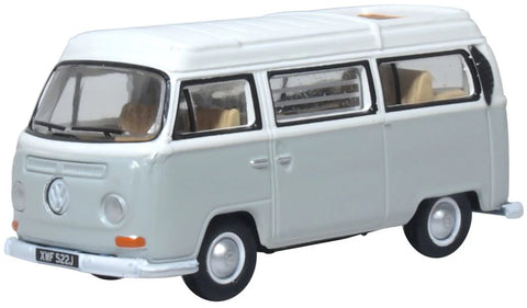 Oxford Diecast 1:76 VW Bay Window Camper Silver Grey/White 76VW032 - Roads And Rails