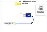 DCD-ZN6D.2 DCC Concepts Zen Blue+ NEM651 6 PIN Direct 2 Function Decoder