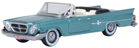 Oxford Diecast 1:87 Chrysler 300 Convertible 1961 Open Top Pinewood Green 87CC61005