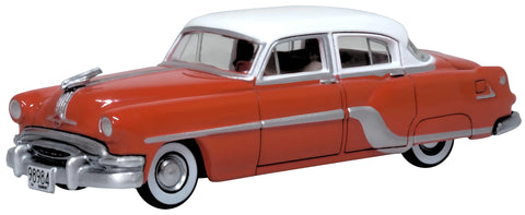 Oxford Diecast 1:87 Pontiac Chieftain 4 Door 1954 Coral Red 87PC54004 - Roads And Rails