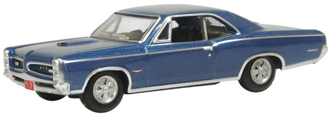 Oxford Diecast 1:87 Pontiac GTO 1966 Fontaine Blue 87PG66001 - Roads And Rails