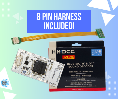 Hornby HM7000-N18TXS: Bluetooth® & DCC Sound Decoder (Next 18)  With An 8 Pin AdapterR7345