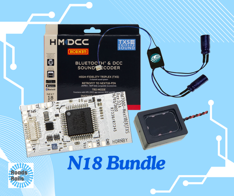Hornby HM7000-N18TXS: Bluetooth® & DCC Sound Decoder (Next 18), Megabass Speaker, And Stay Alive Bundle