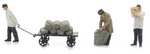 ArtiTec Station Staff With Trolley And Sacks (Painted) 5870024 - Roads And Rails