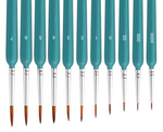 Set Of 11 Fine Paint Brushes For Model Painting - Roads And Rails