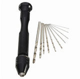 Hand Drill Pin Vice With 10 Drill Bits - Roads And Rails