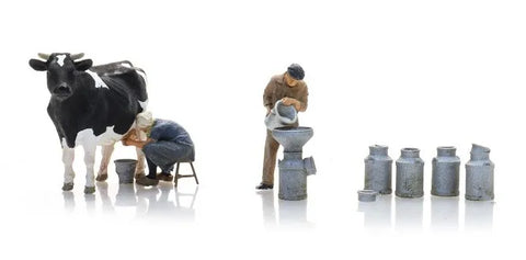 ArtiTec Farm Scene, Milking A Cow, With Milk Churns (Painted) 5870023