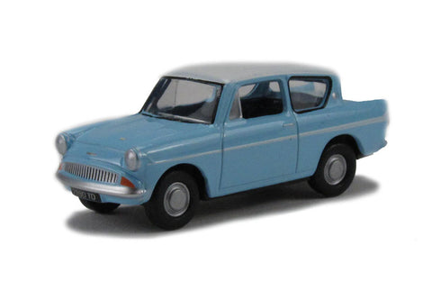 Oxford Diecast 1:76 Ford Ford Anglia Light Blue And Ermine White 76105007 (Harry Potter) - Roads And Rails
