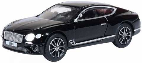 Oxford Diecast 1:76 Bentley Continental GT Sport Onyx Black 76BCGT003 - Roads And Rails