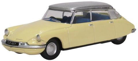 Oxford Diecast 1:76 Citroen DS19 Jonquil Yellow/Silver 76CDS006 - Roads And Rails