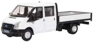 Oxford Diecast 1:76 Ford Transit Dropside White 76TPU005 - Roads And Rails