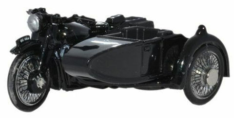 Oxford Diecast 1:76 BSA Motorcycle And Side Car Police 76BSA006 - Roads And Rails