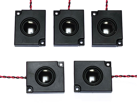Five 24x30x5mm Bass Enhanced DCC Sound Speakers (8 ohm) - Roads And Rails