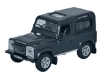 Oxford Diecast 1:76 Land Rover Defender 90 Santorini Black 76LRDF006 - Roads And Rails