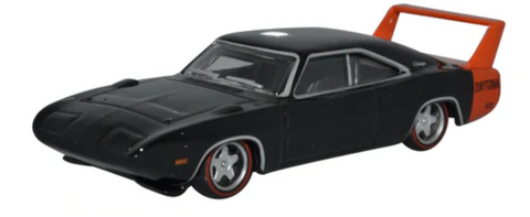 Oxford Diecast 1:87 Dodge Charger Daytona 1969 Black 87DD69001 - Roads And Rails