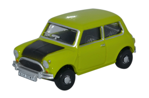 Oxford Diecast 1:76 Classic Mini Lime Green 76MN005S - Roads And Rails