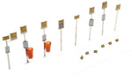 Artitec 1:87 Bus Stop Signs, Painted, 387.456 - Roads And Rails