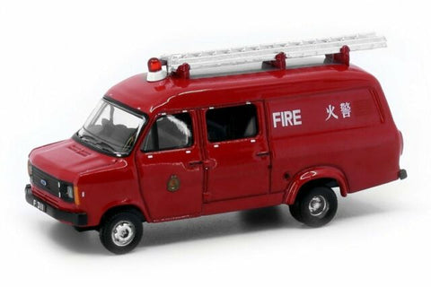 Tiny HK Diecast 1:76 1980's Transit Mk2 Fire, Hong Kong 64877 - Roads And Rails