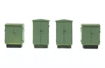 ArtiTec Green Switchbox Set Of 4 (Painted) - Roads And Rails