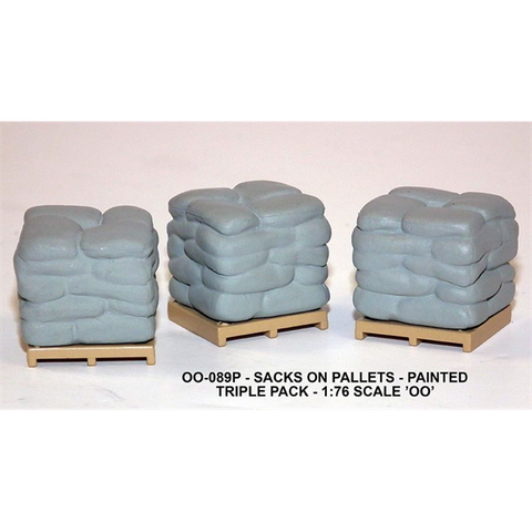Unit Models Sacks On Pallets, Set Of 3, Painted OO-089P - Roads And Rails