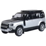 Oxford Diecast 1:76 Land Rover New Defender 110 Silver 76ND110001 (Sent Week Commencing Monday 13th Dec) - Roads And Rails