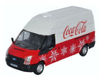 Oxford Diecast 1:76 Ford Transit LWB High Roof Coca Cola Christmas 76FT030CC - Roads And Rails